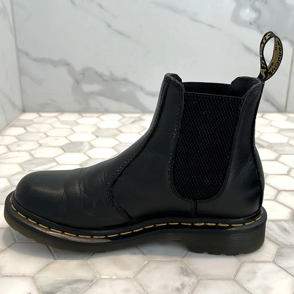 Dr Martens 2976 NAPPA LEATHER BLACK CHELSEA BOOTS Women’s Size 6